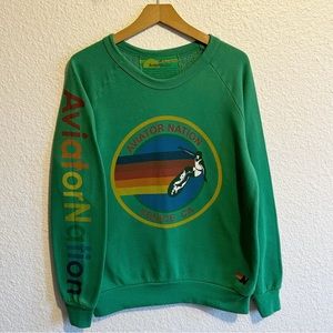 Aviator Nation Venice Beach California Rainbow Logo Pullover Crewneck Sweatshirt